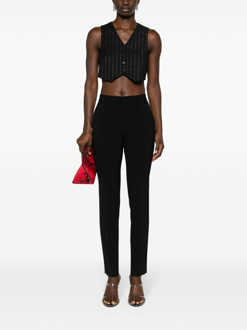 DSQUARED2 logo-plaque tailored slim-fit trousers outlook