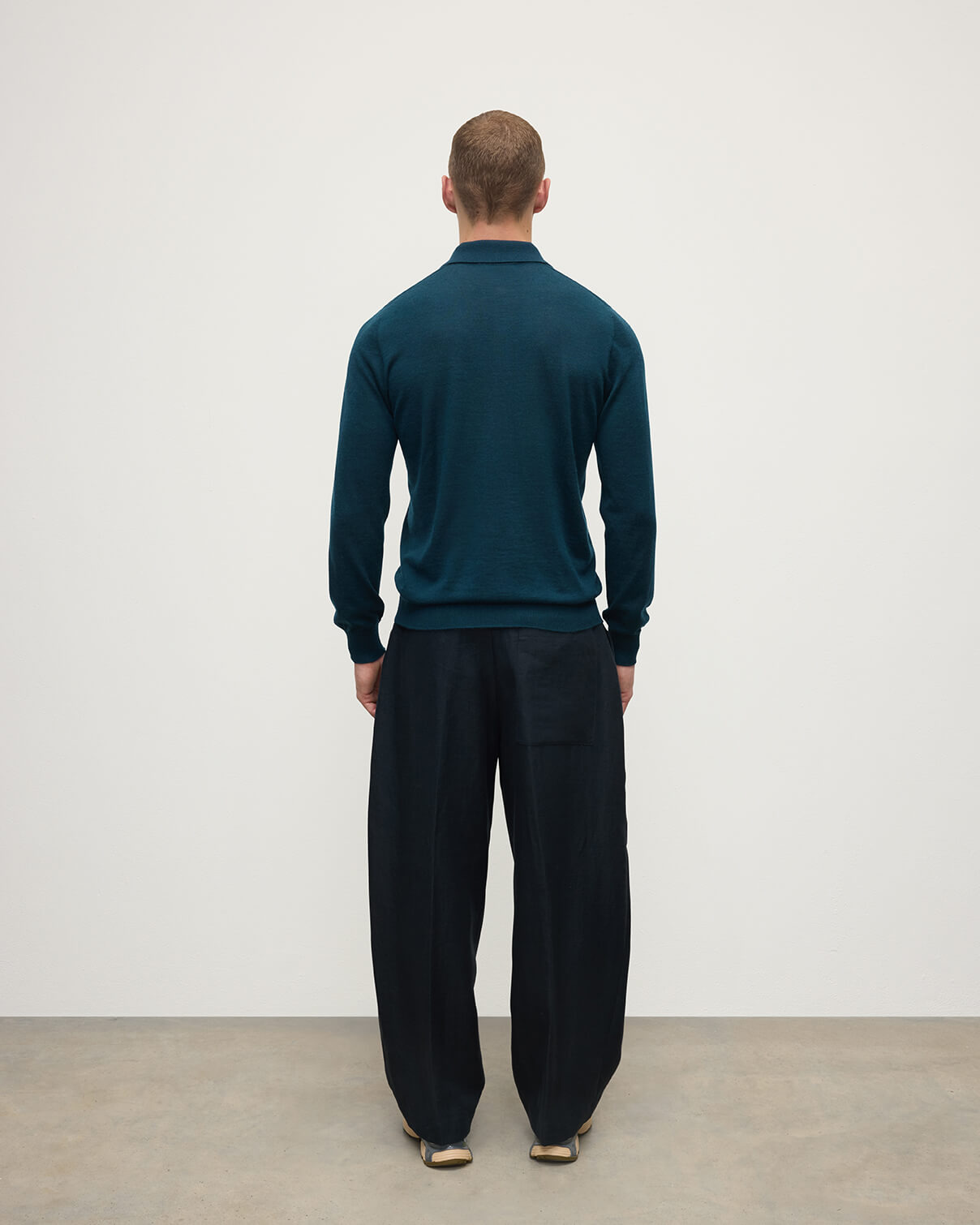Green Cashmere Polo Shirt - 4