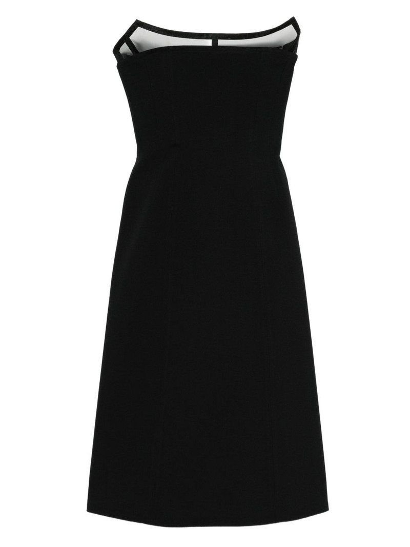 strapless midi dress 1