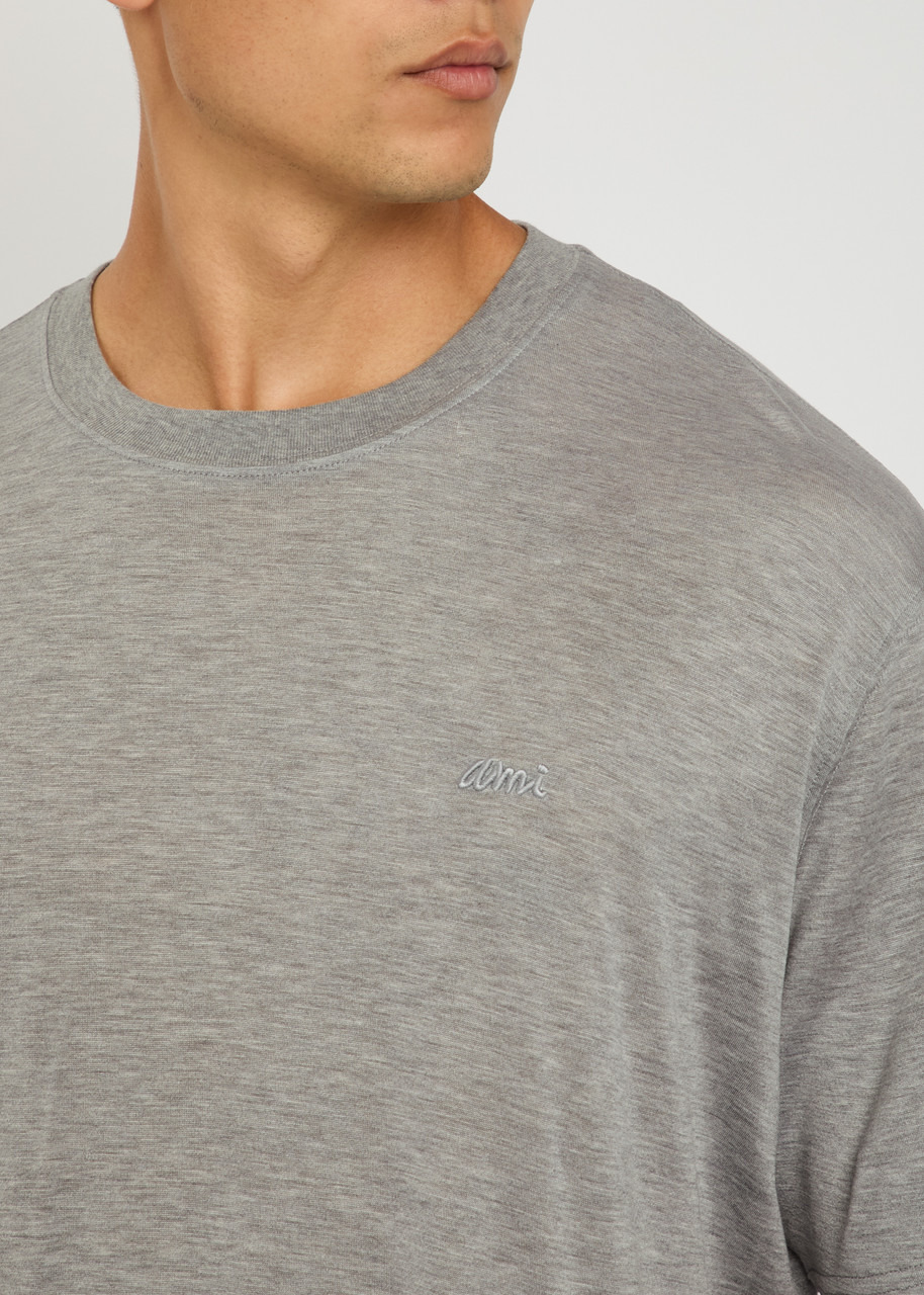 Ami Paris Logo-embroidered Jersey T-shirt - 5