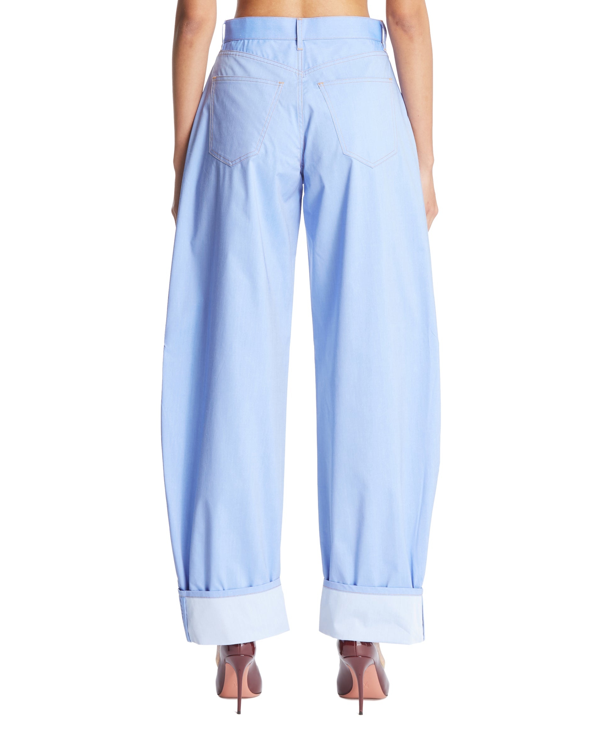 Blue Khris Barrel Leg Pants - 3