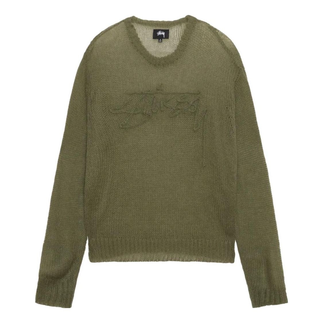 Stussy Loose Knit Logo Sweater 'Cypress' 117180-CYPERESS - 1