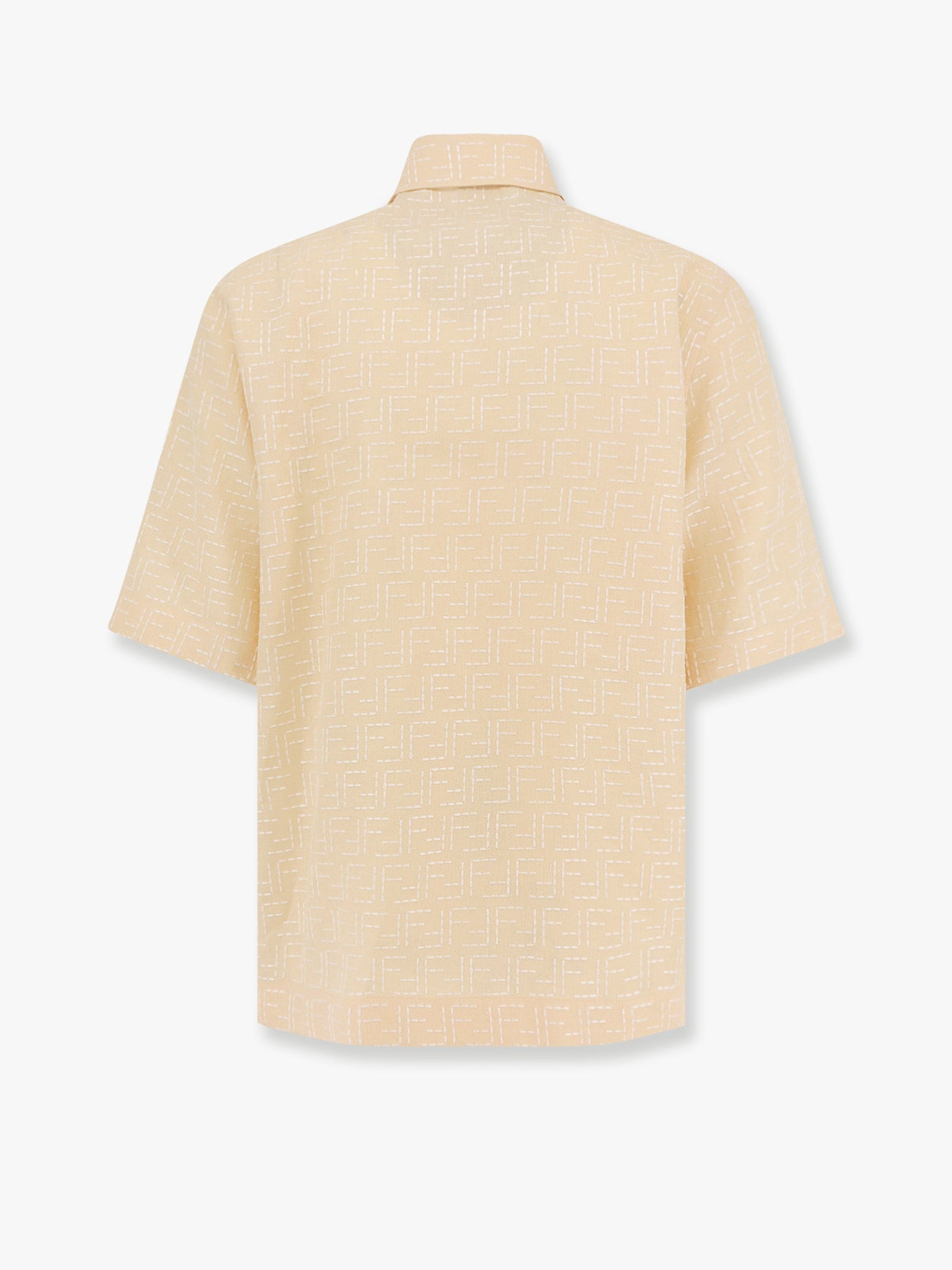 Fendi Jacquard Linen And Cotton Shirt With All-Over Ff Embroidery - 5
