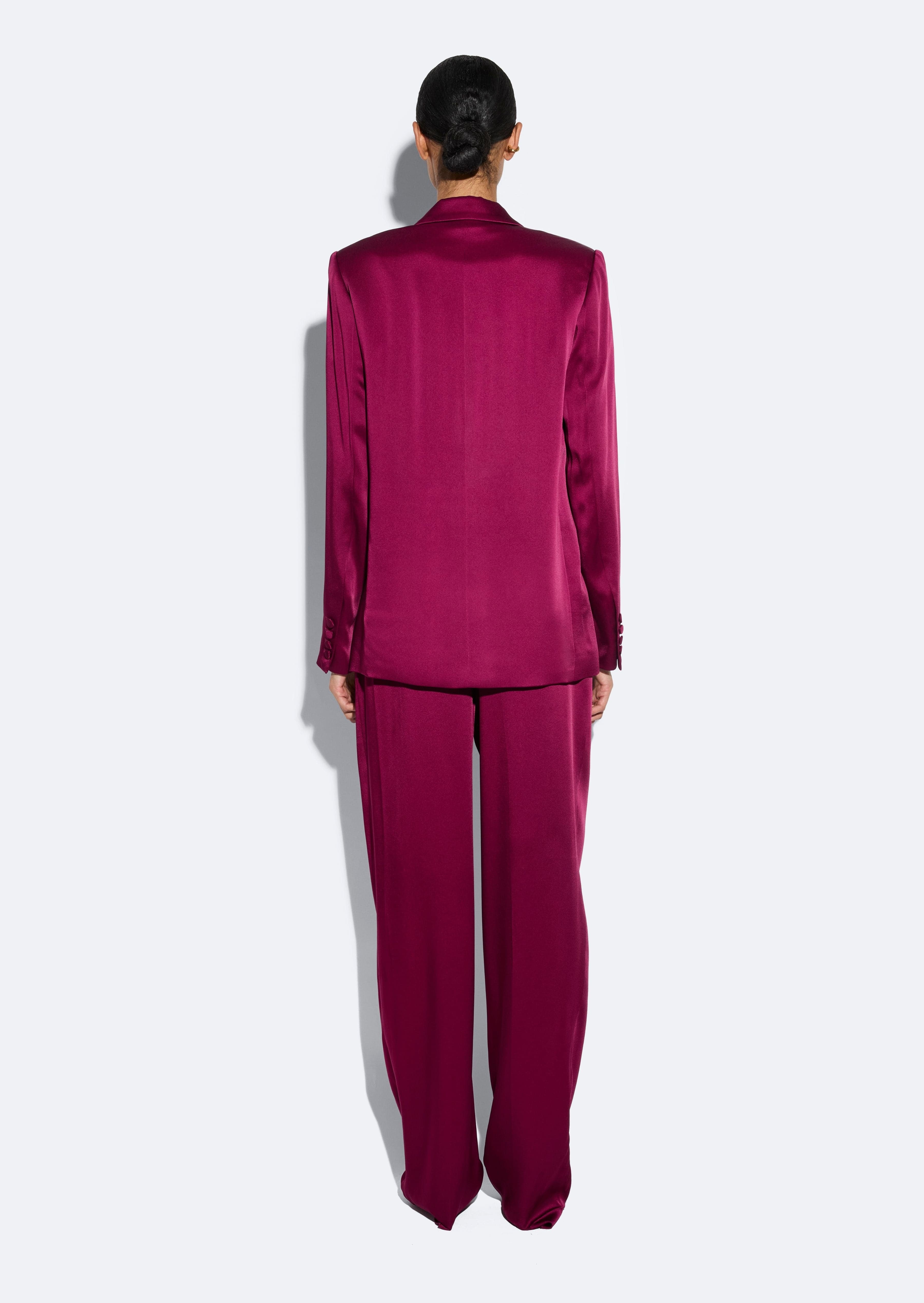 Satin Relaxed Pleated Pant - 3
