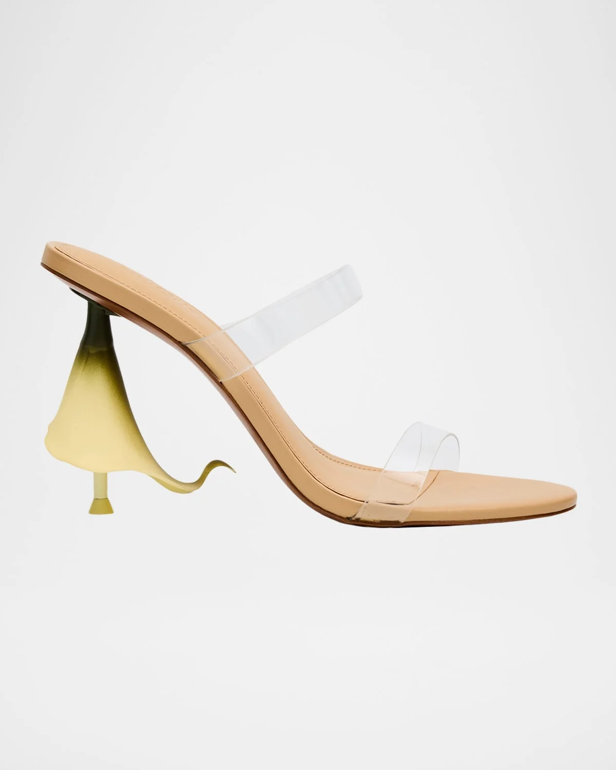 Calisto Transparent Dual-Band Calla Lily Heel Sandals - 1