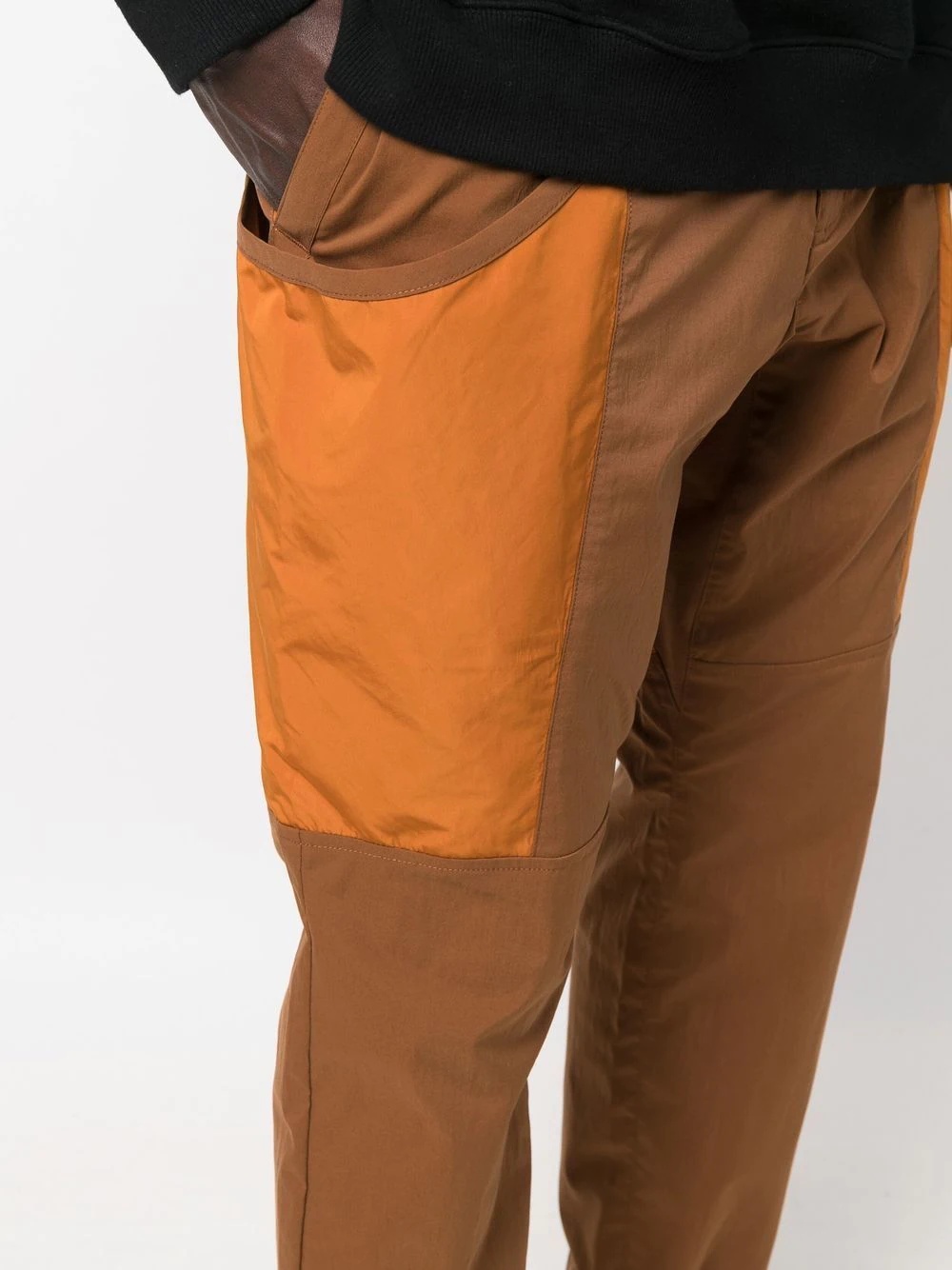 colour-block tapered trousers - 5