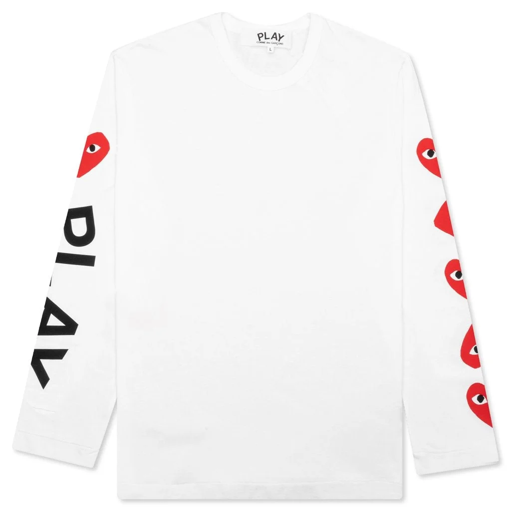 WOMEN'S MULTI HEART L/S - WHITE - 1