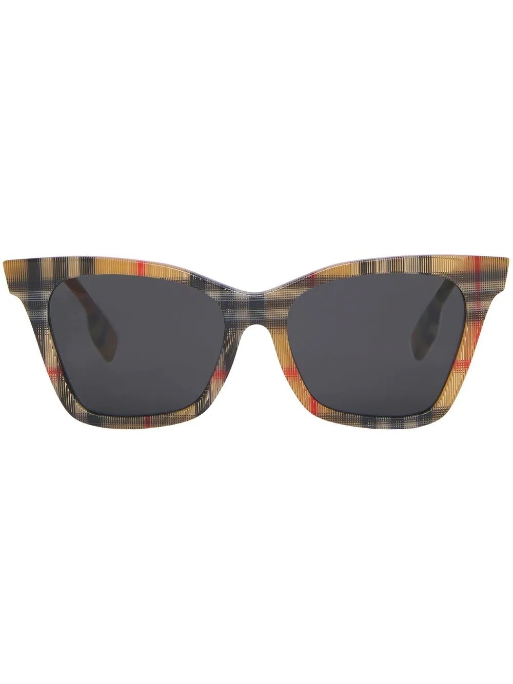 vintage-check print sunglasses - 1