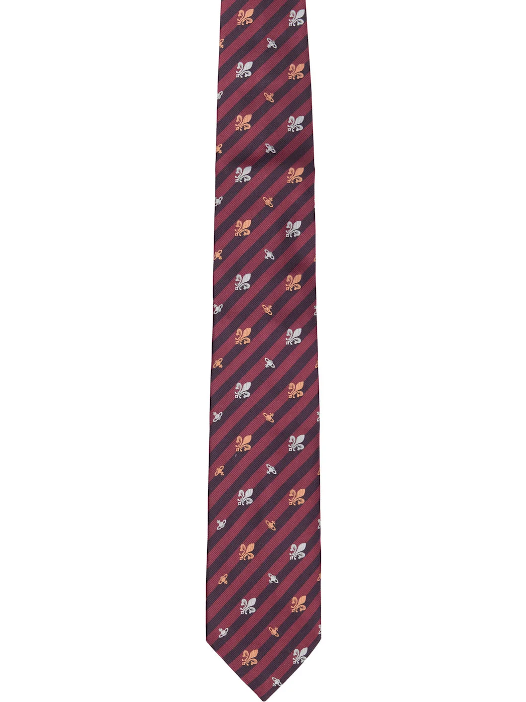 Burgundy & Black Silk Tie - 1