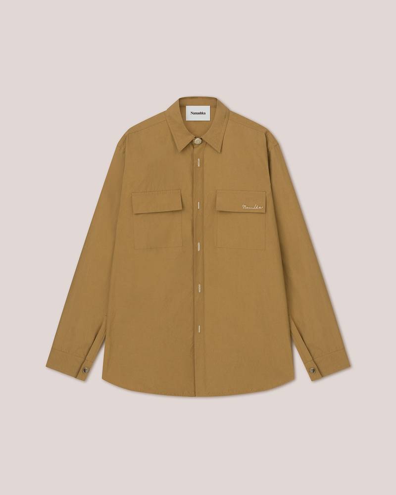 JORN - Long sleeve hidden button - Prairie sand 1