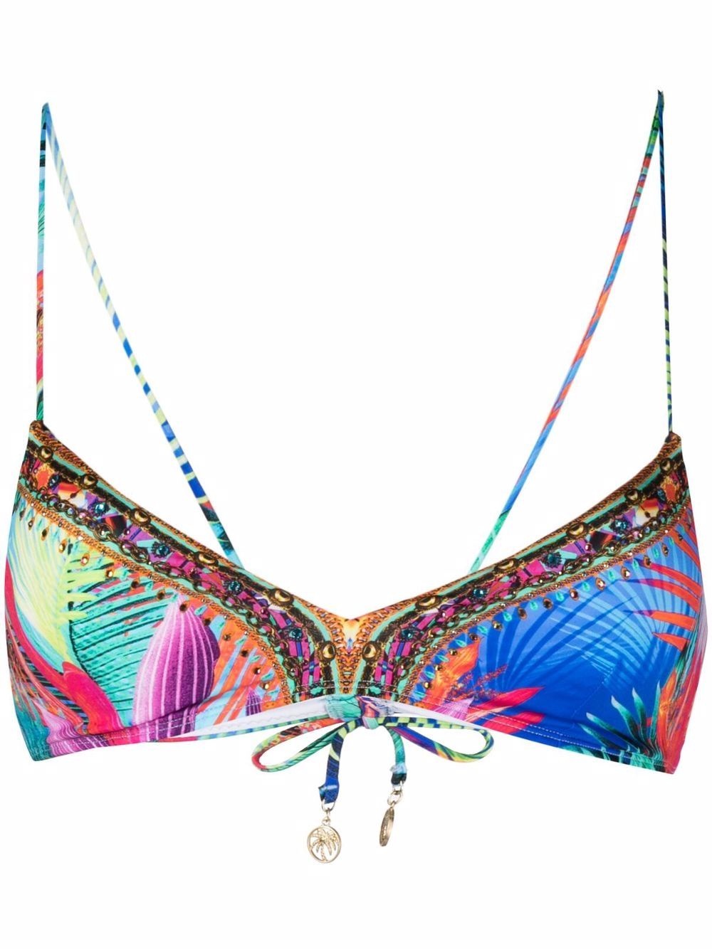 Whats Your Vice-print bikini top - 1