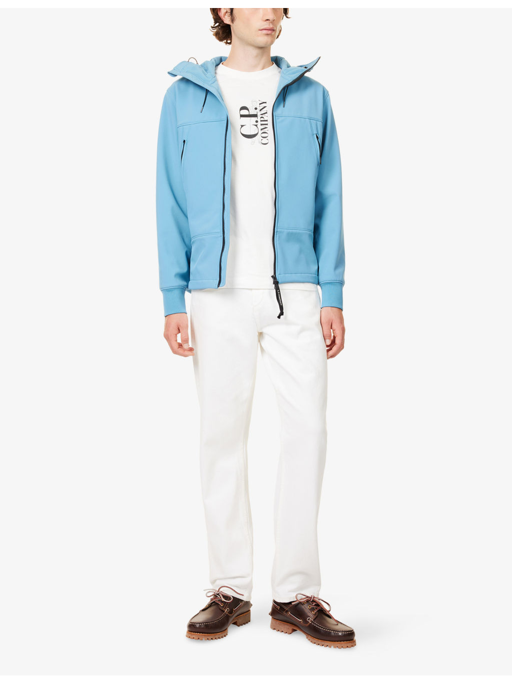 Goggle-Hood Long-Sleeve Stretch-Woven Jacket - 2
