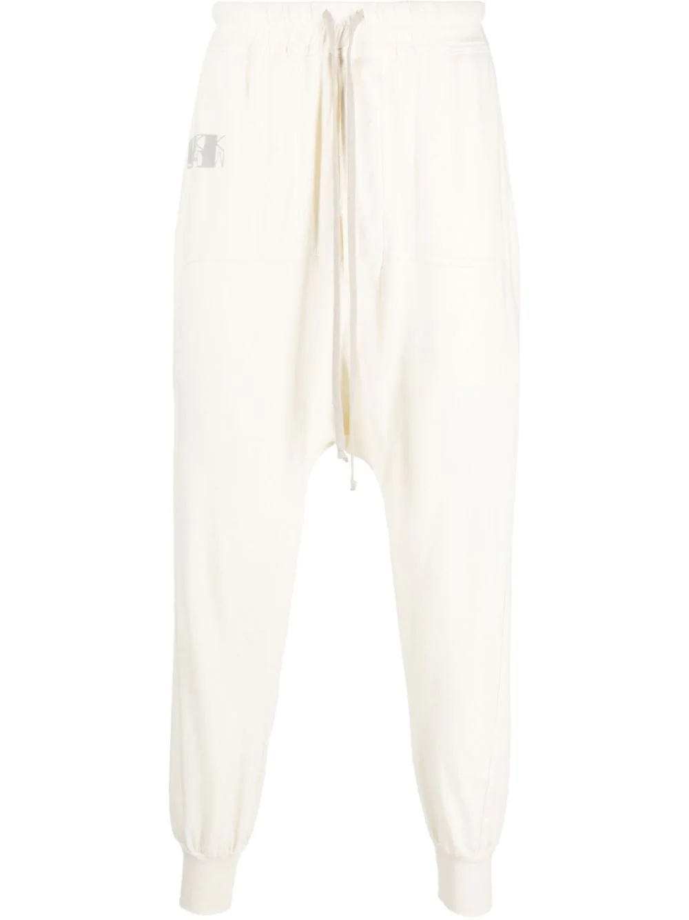 drop crotch tapered track pants - 1