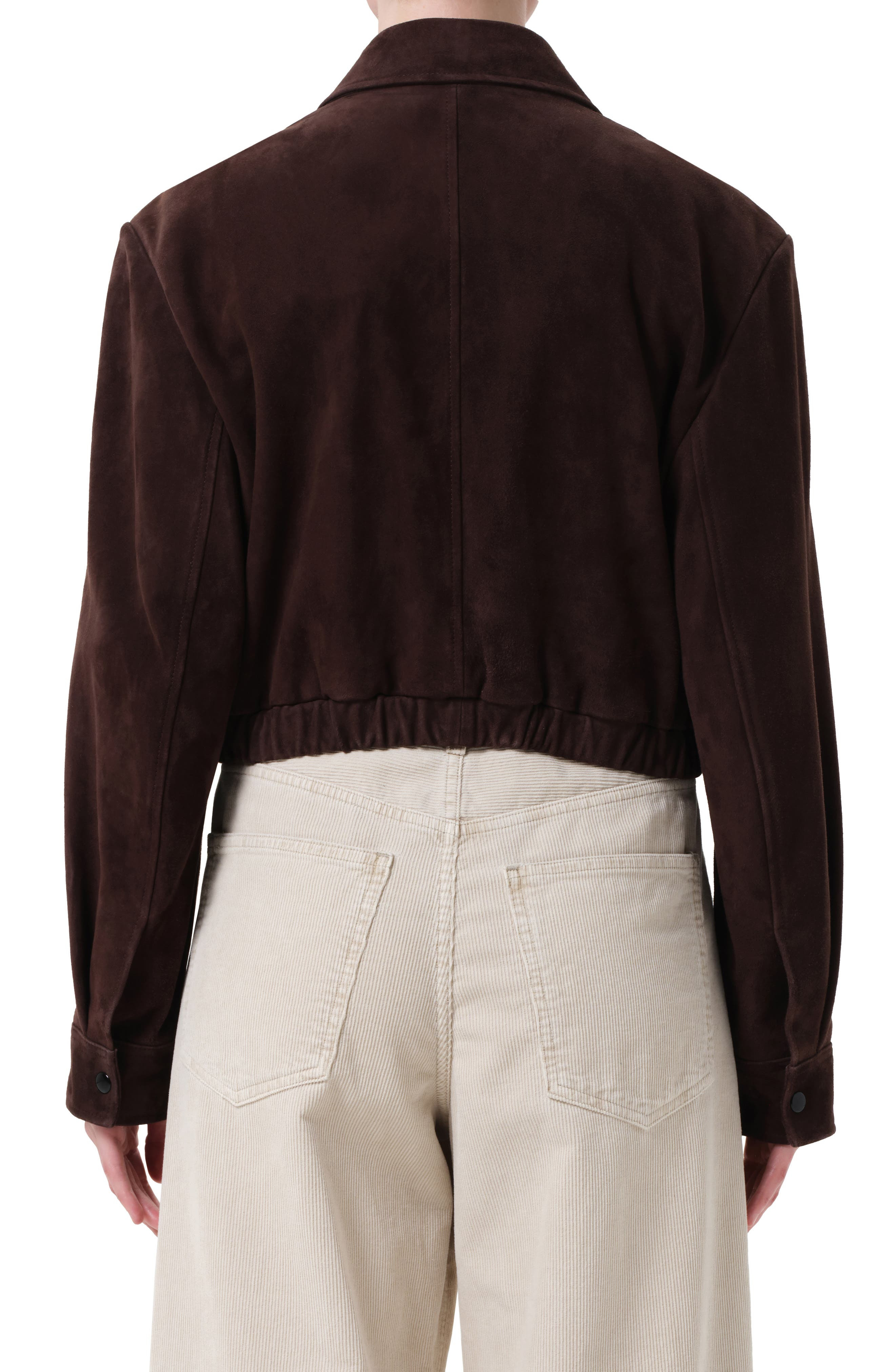 AGOLDE x Shoreditch Ski Club Nahla Suede Jacket in Root Dark Brown at Nordstrom - 2