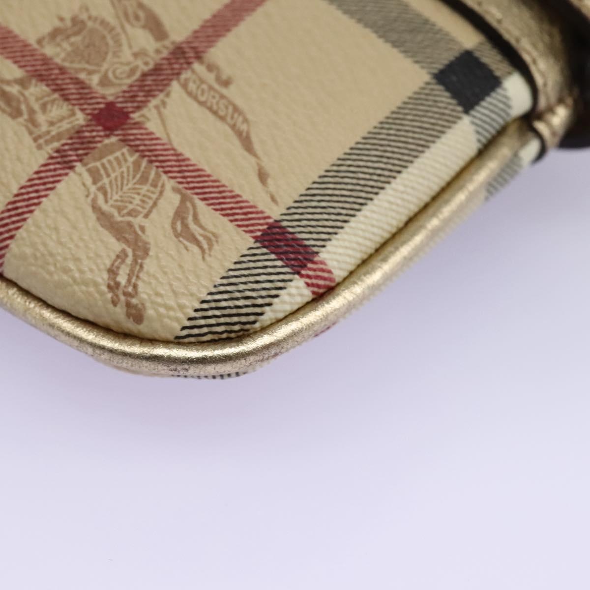Burberry Nova Check Shoulder Bag Pvc Beige Gold - 16