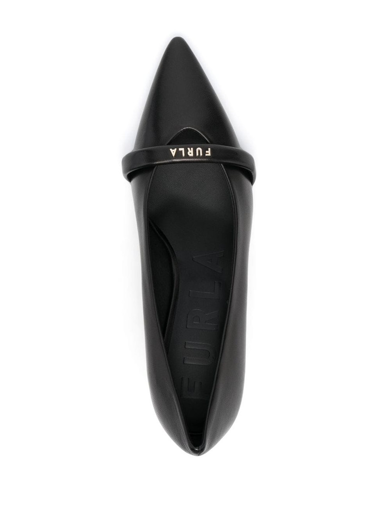 Core 60mm logo-lettering leather pumps 4