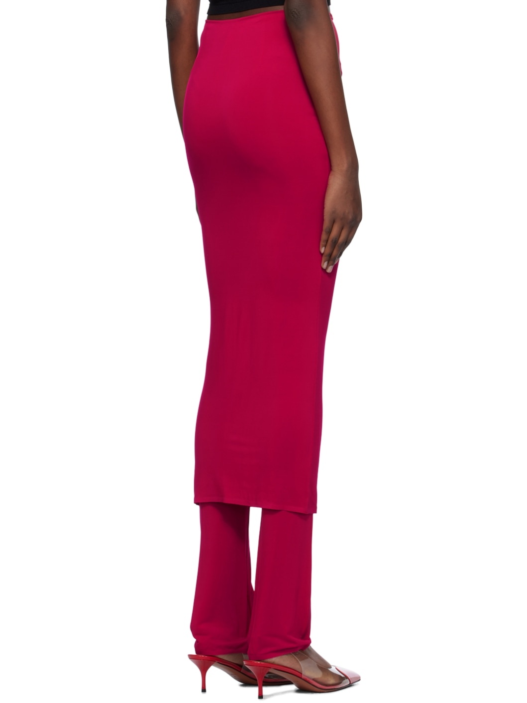 Pink Fluid Maxi Skirt - 3