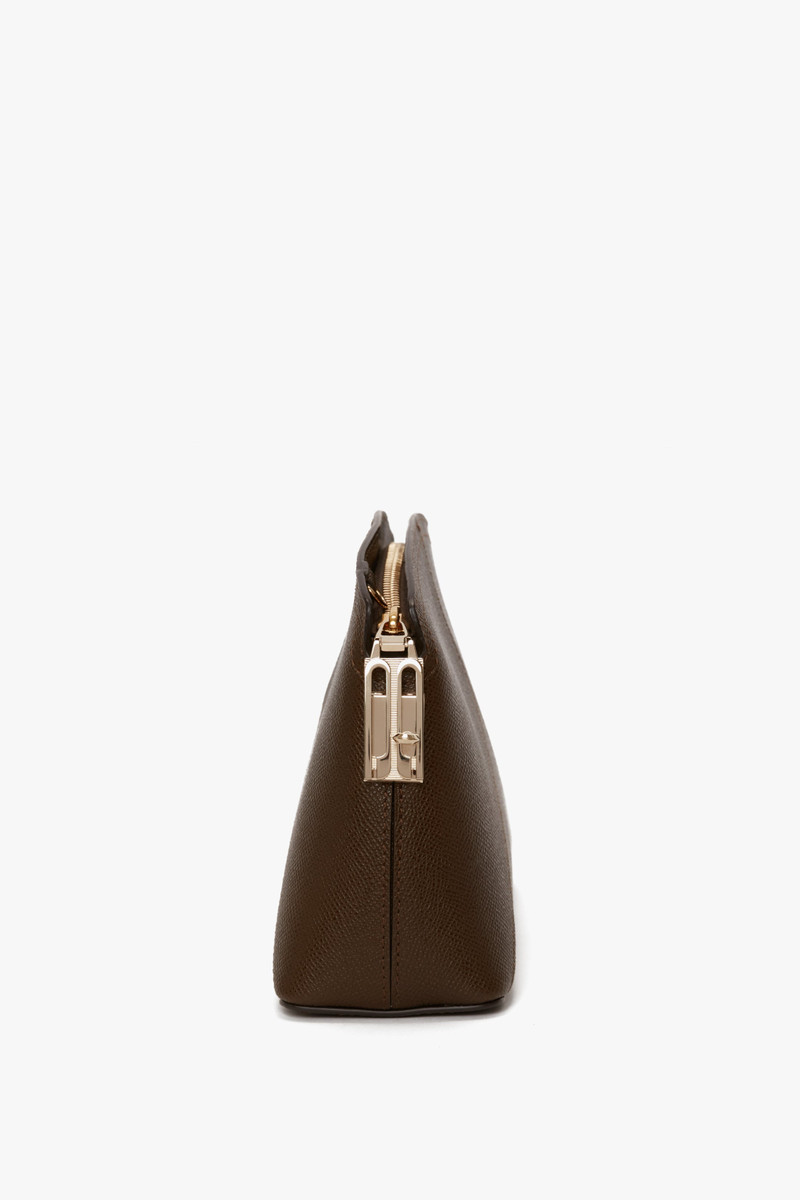 Victoria Crossbody Bag In Khaki Leather 3