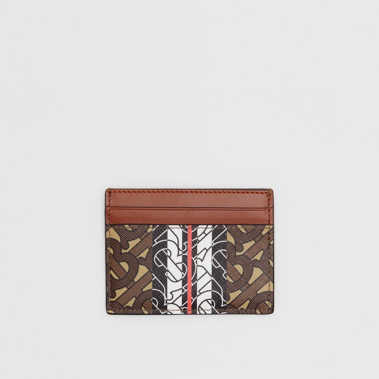 Monogram Stripe Print Card Case - 1