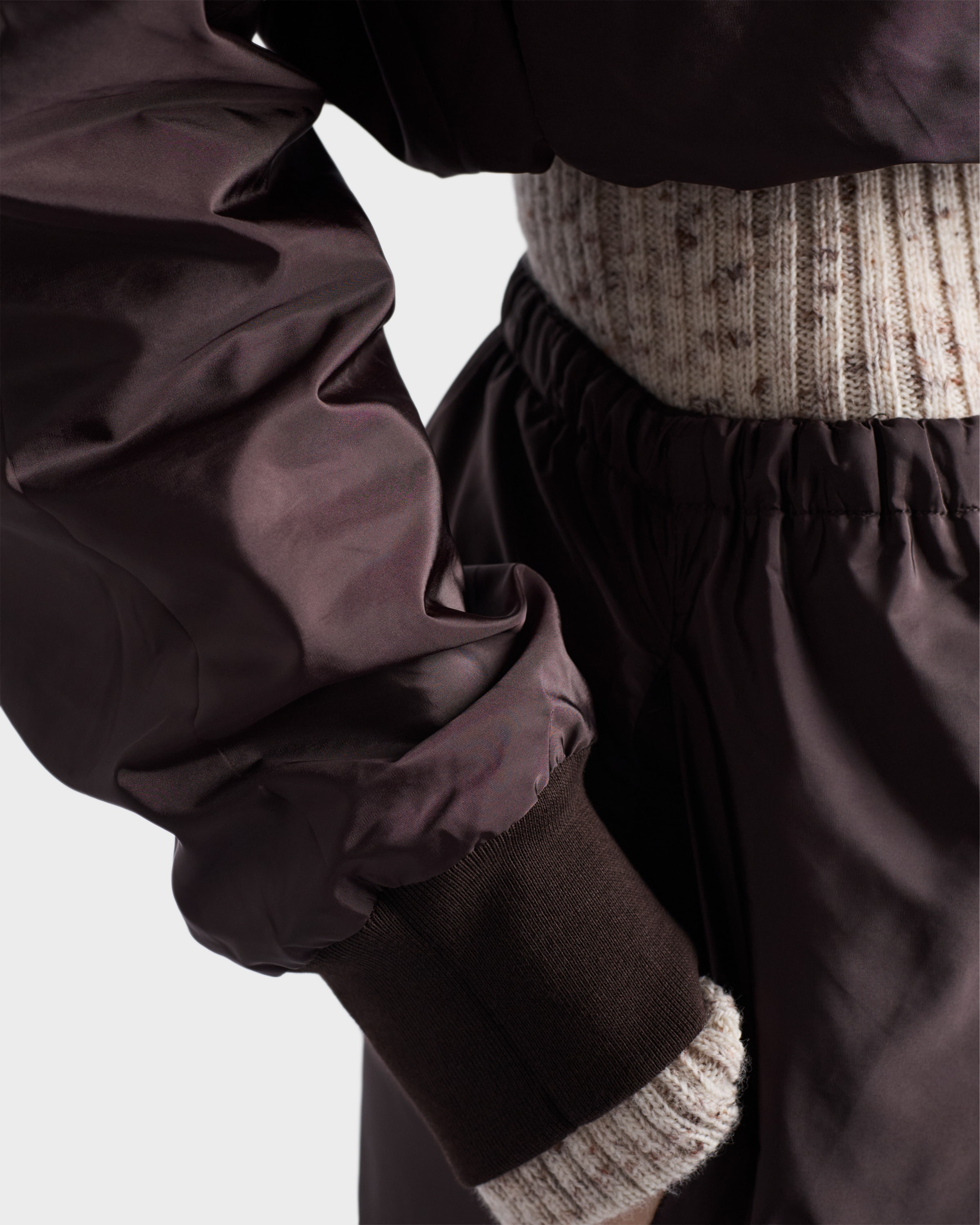 Reversible cotton jersey and Re-Nylon hoodie - 4