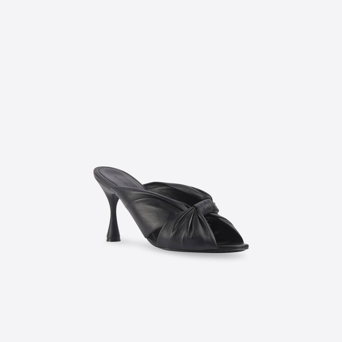 Women's Drapy 80mm Mule in Black - 5