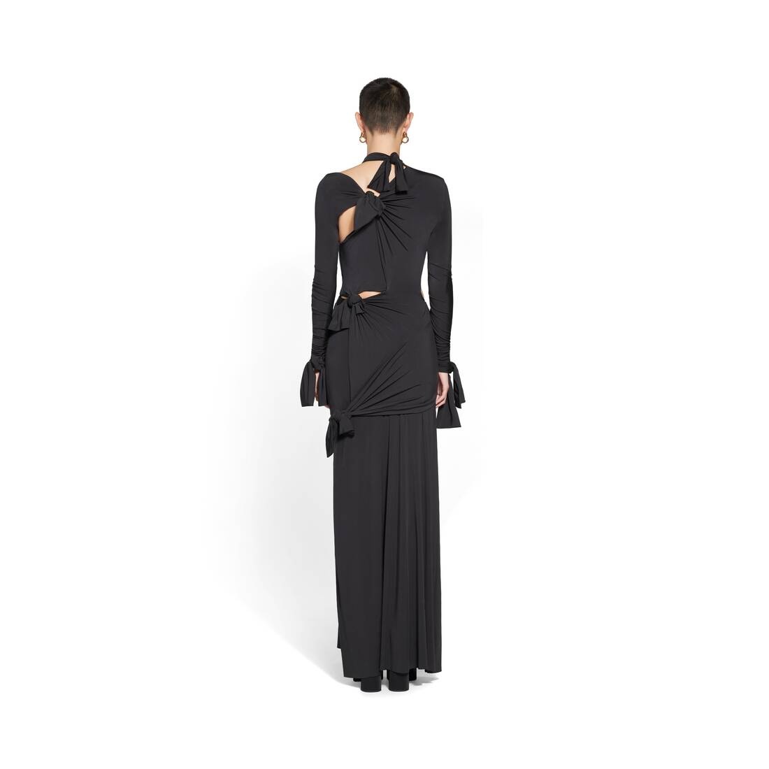 Women's Knot Gown in Black - 4