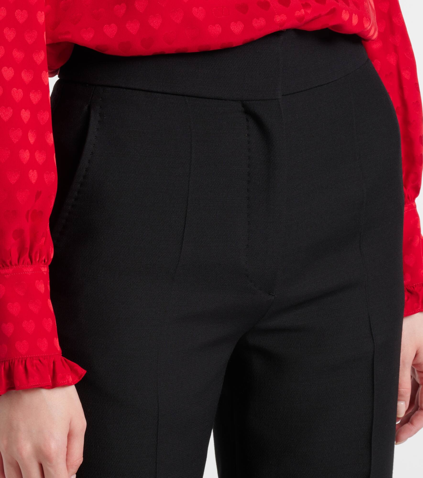 Wool and silk wide-leg pants - 4