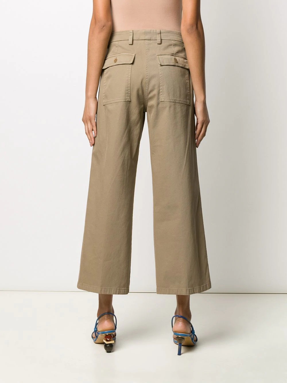 wide leg flap pocket trousers - 4