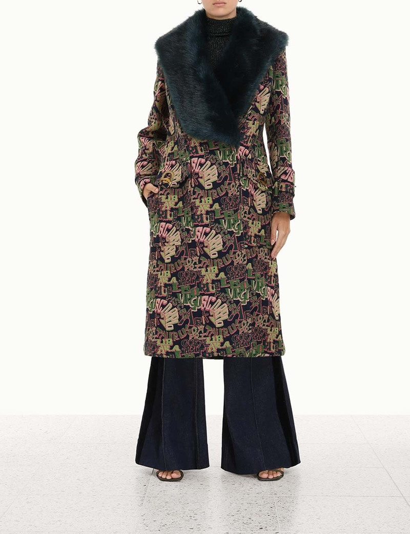 Zimmermann CELESTIAL FAUX FUR COAT outlook