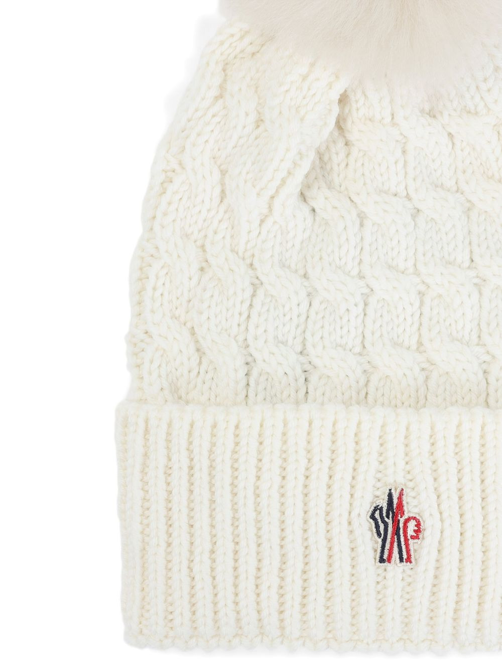 cable-knit pom-pom beanie - 3