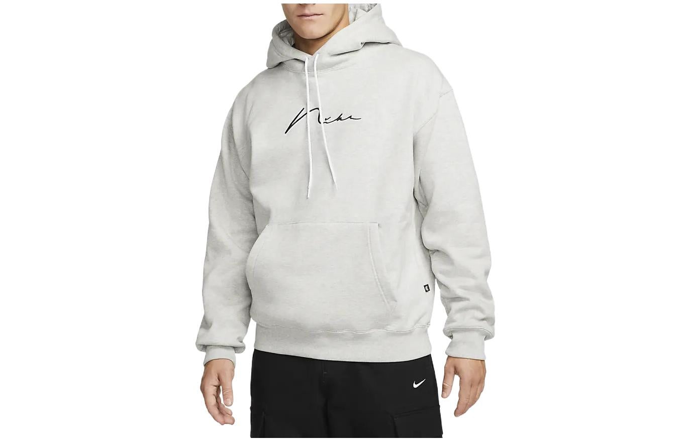 Nike Alphabet Hoodie Men's Grey DQ7317-050 - 3