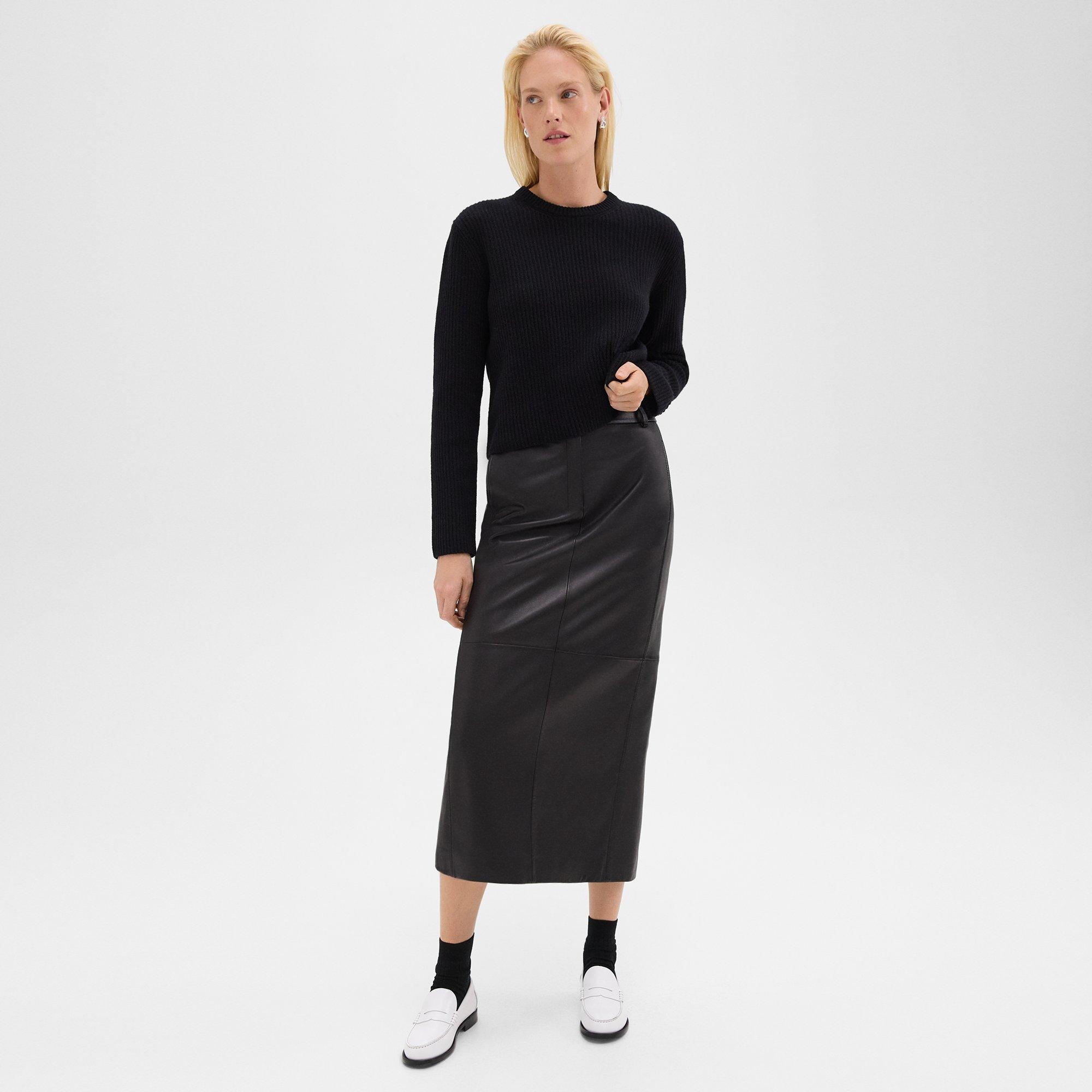Trouser Skirt in Leather - 2
