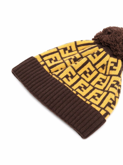 FENDI FF pattern pompom beanie outlook