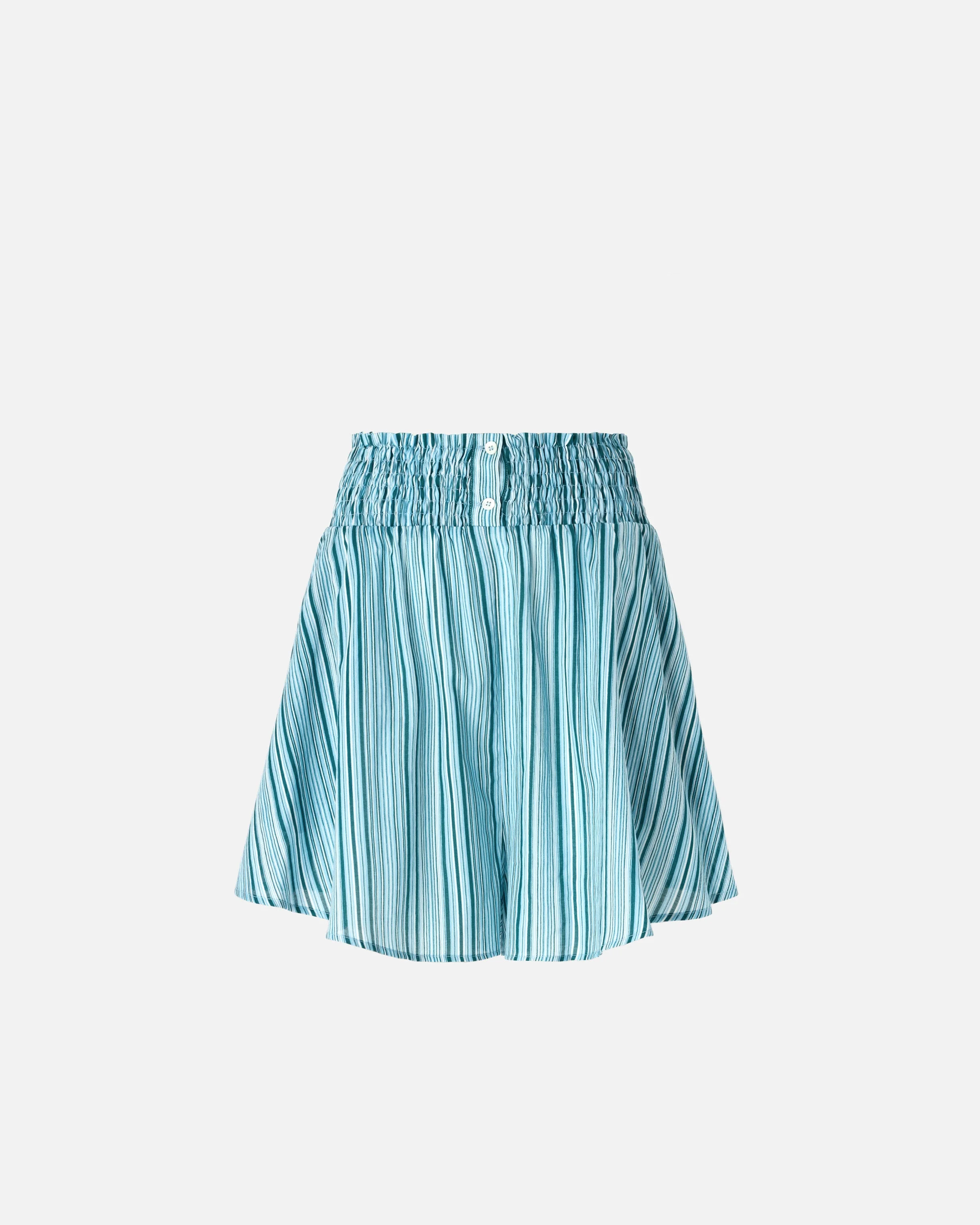 STRIPED COTTON SHORTS WITH ELASTICATED WAIST - 1