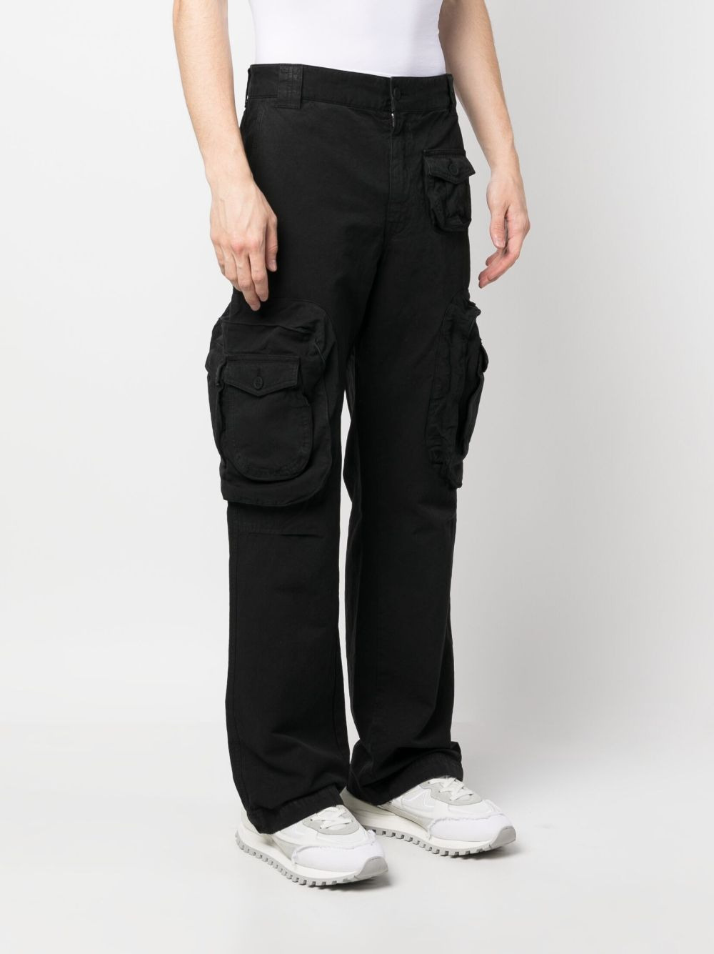 straight-leg multiple-pocket trousers - 3