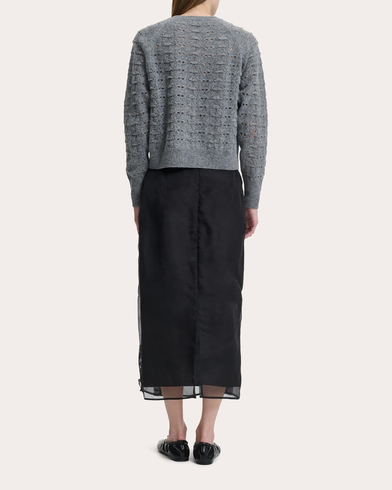 CECILIE BAHNSEN Bidane Heritage Knit Wool Raglan Sweater outlook