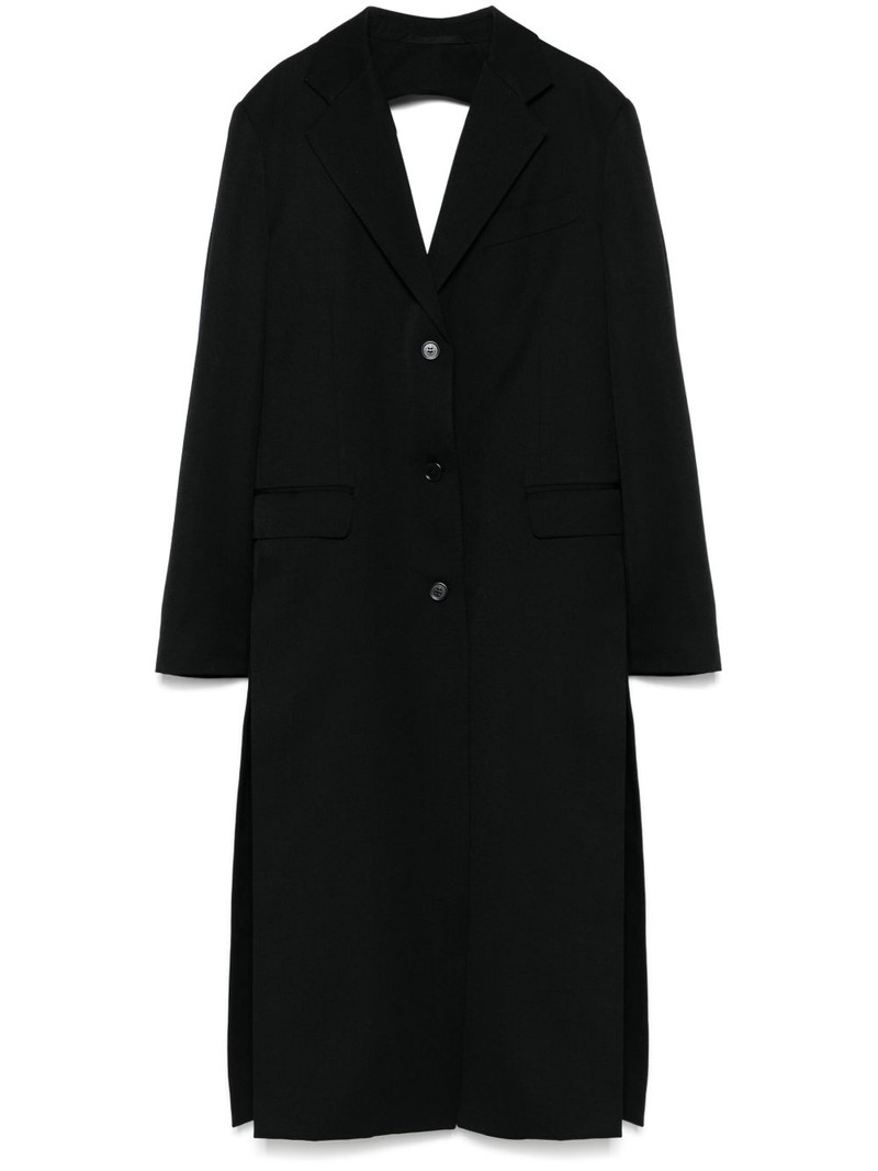 bow-detail cut-out coat 1