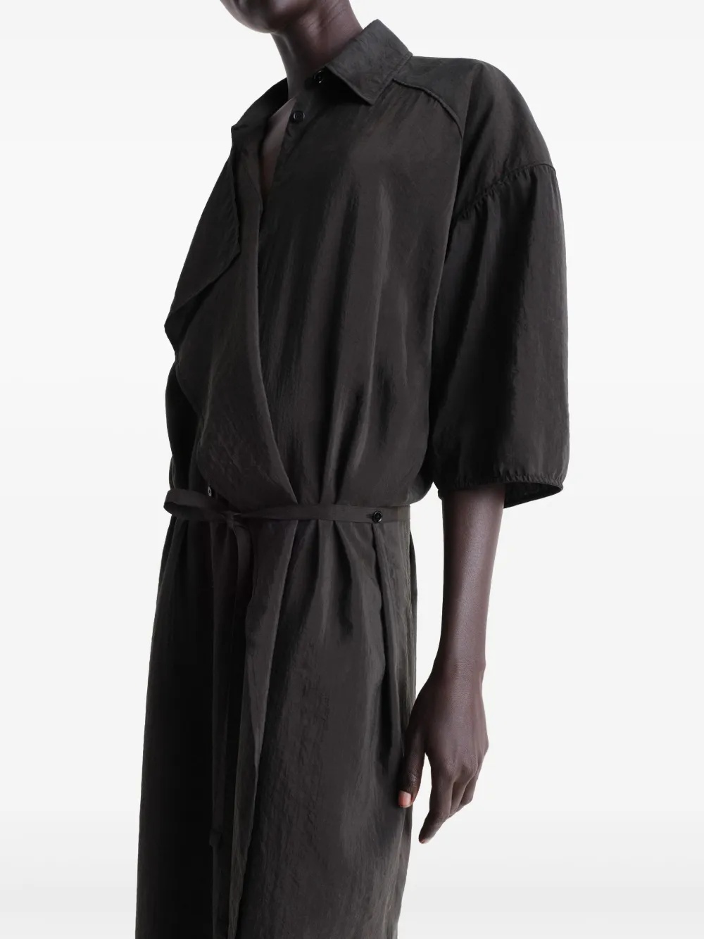 新品未使用　lemaire SHIRT DRESS　シャツワンピース セール】LEMAIRE コットン スタンドカラーシャツドレス（シャツ