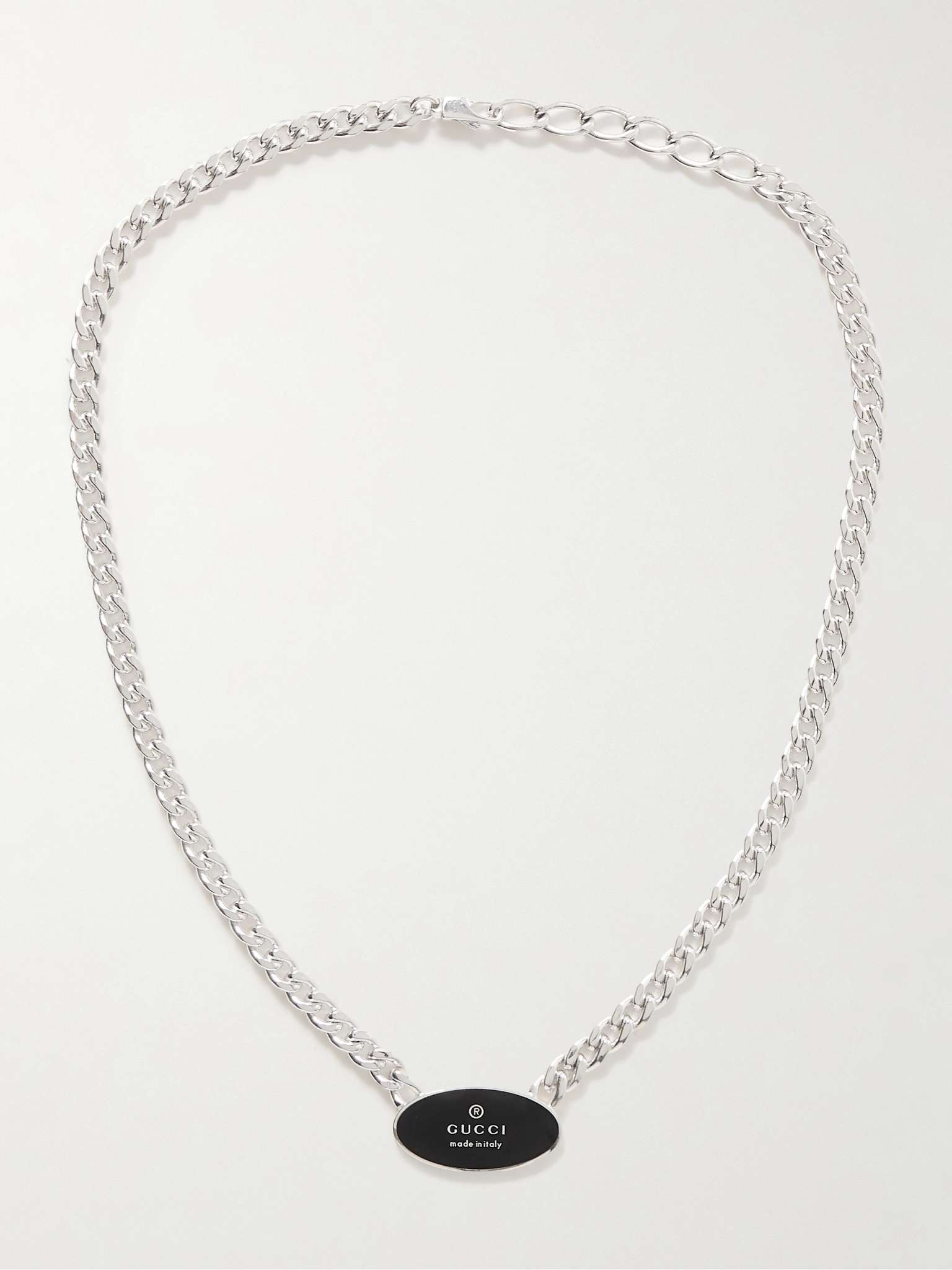 Sterling Silver and Enamel Chain Necklace - 4