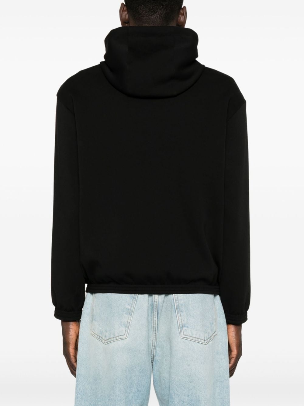 zipped drawstring hoodie - 4