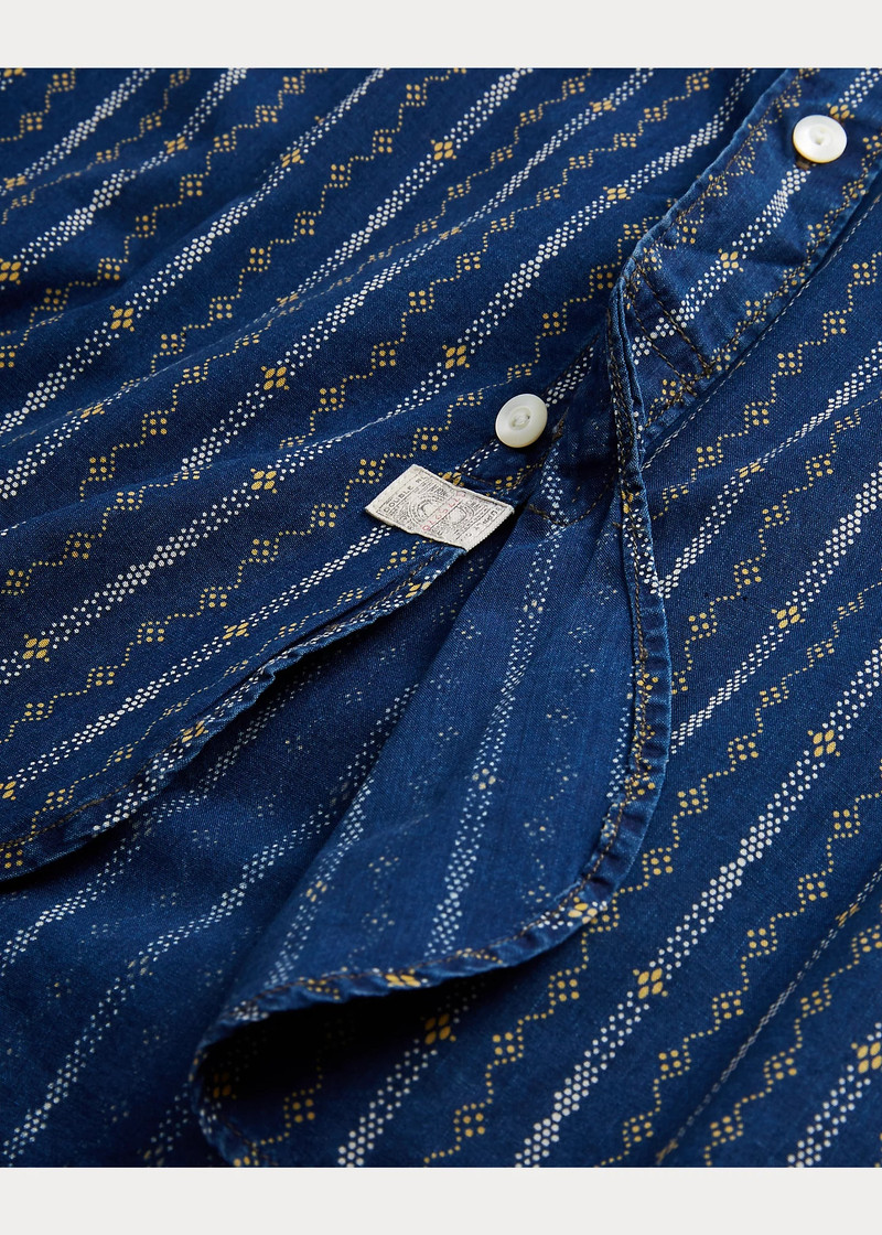 Indigo Print Woven Workshirt 4