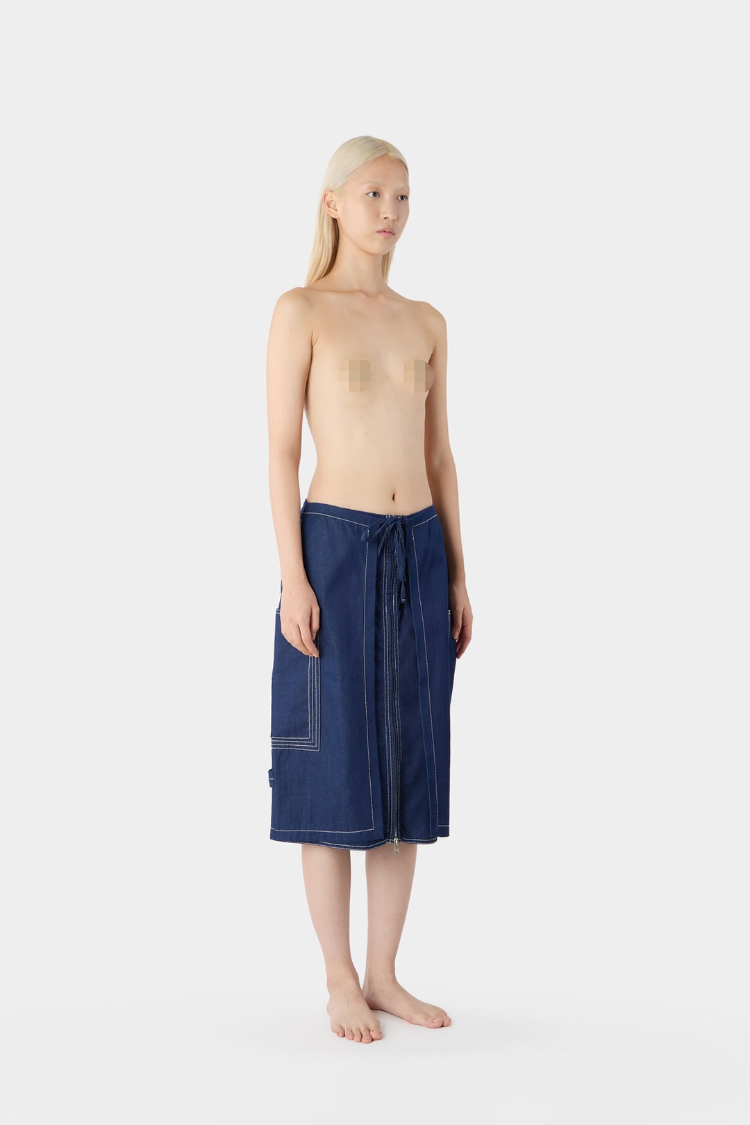 CARGO DOUBLE SKIRT / blue - 3