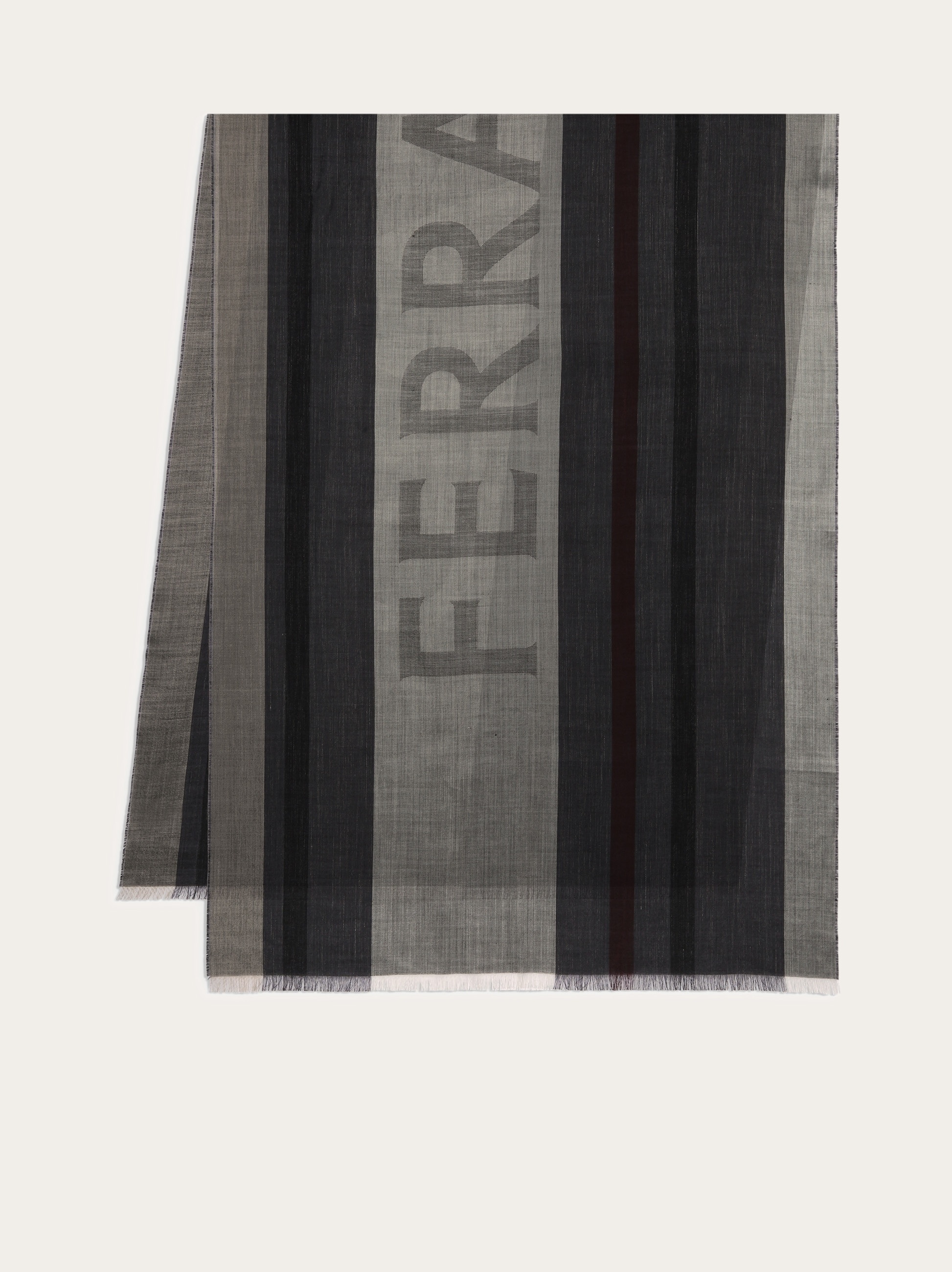 Maxi-striped jacquard stole - 1