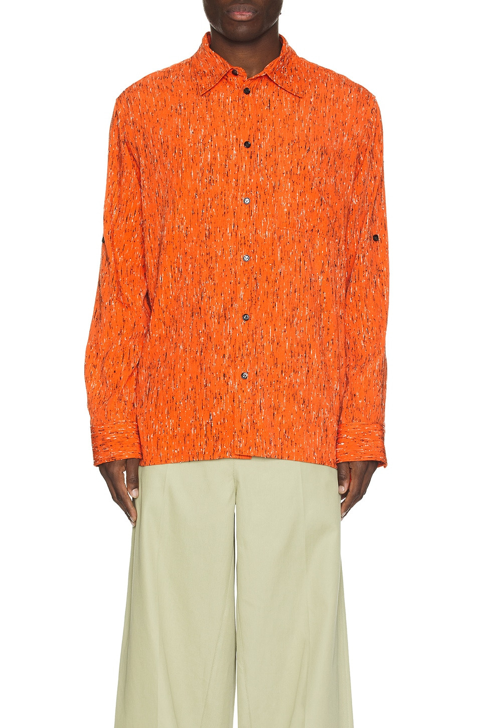 Turned Up Sleeves Shirt - 4