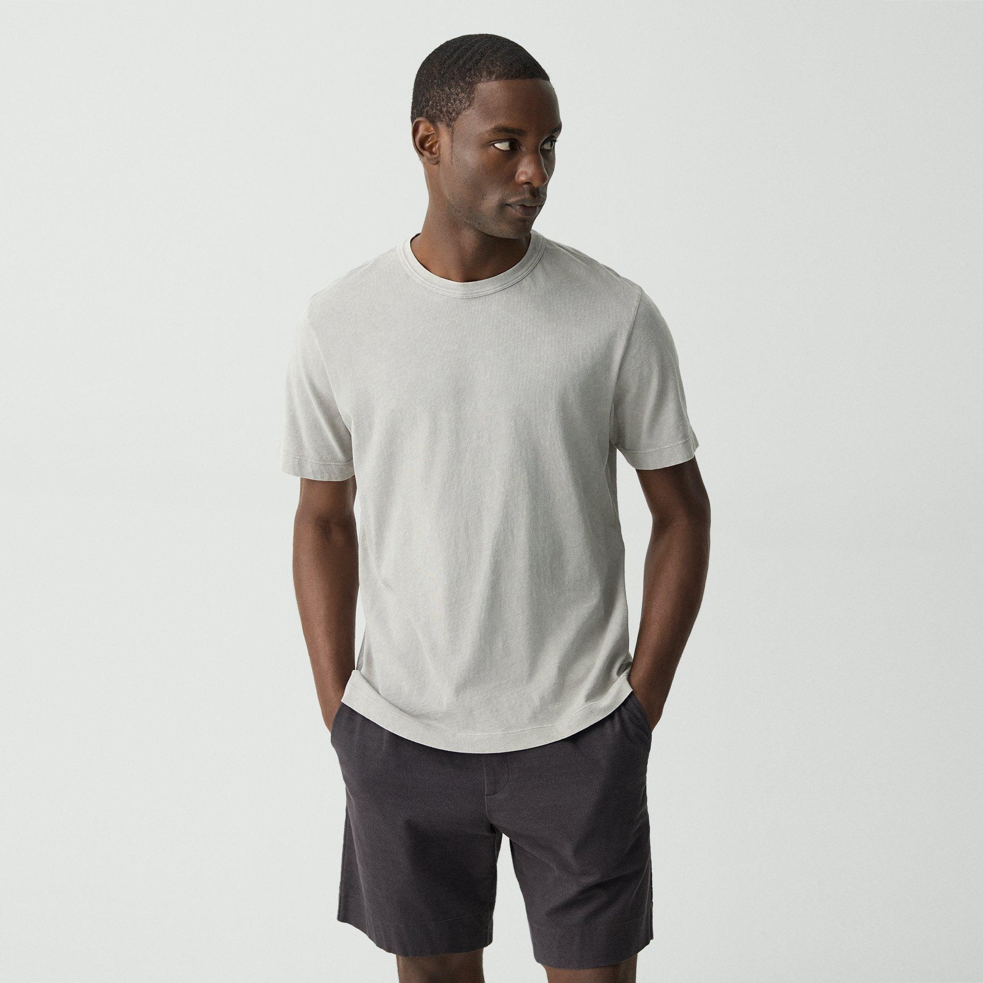 Ribbed Crewneck Tee in Fade Jersey - 2
