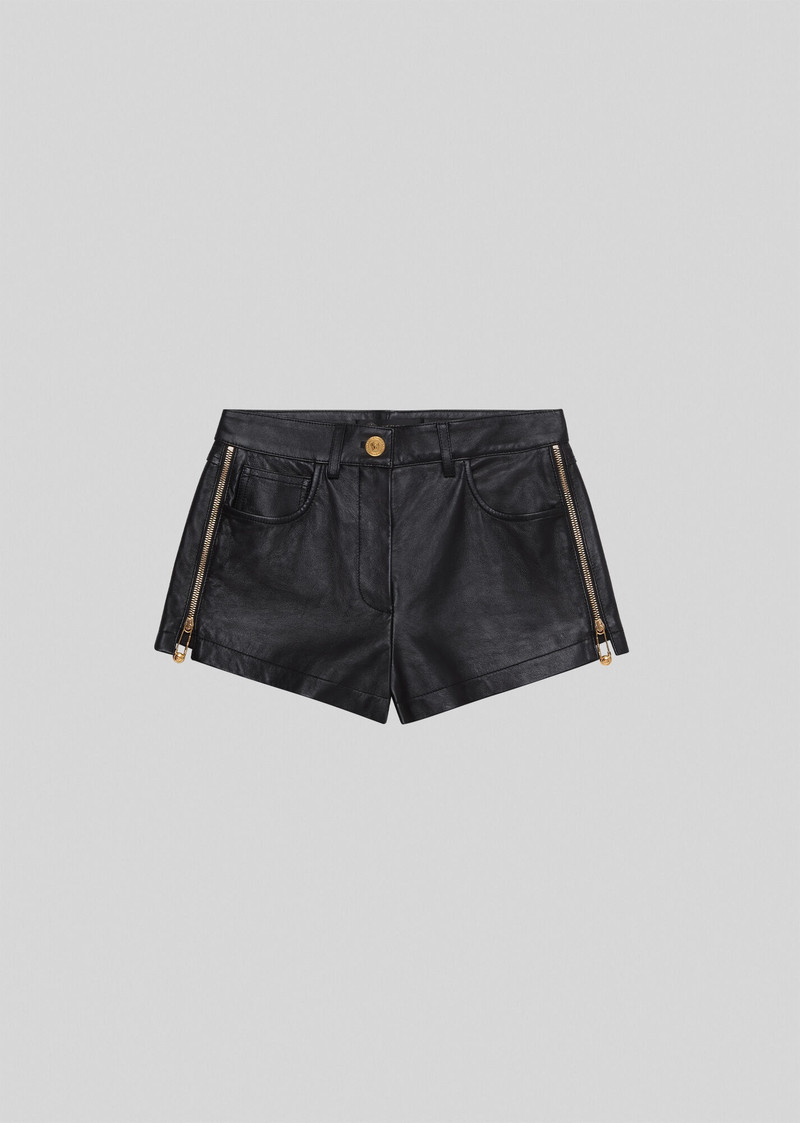 Safety Pin Nappa Leather Shorts 1