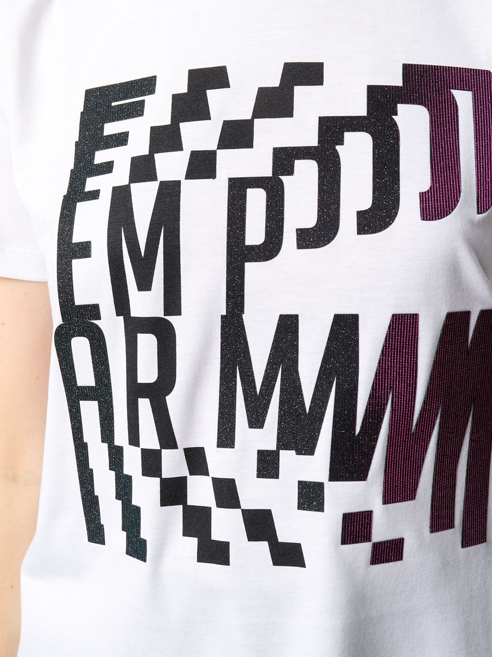 abstract logo print T-shirt - 5