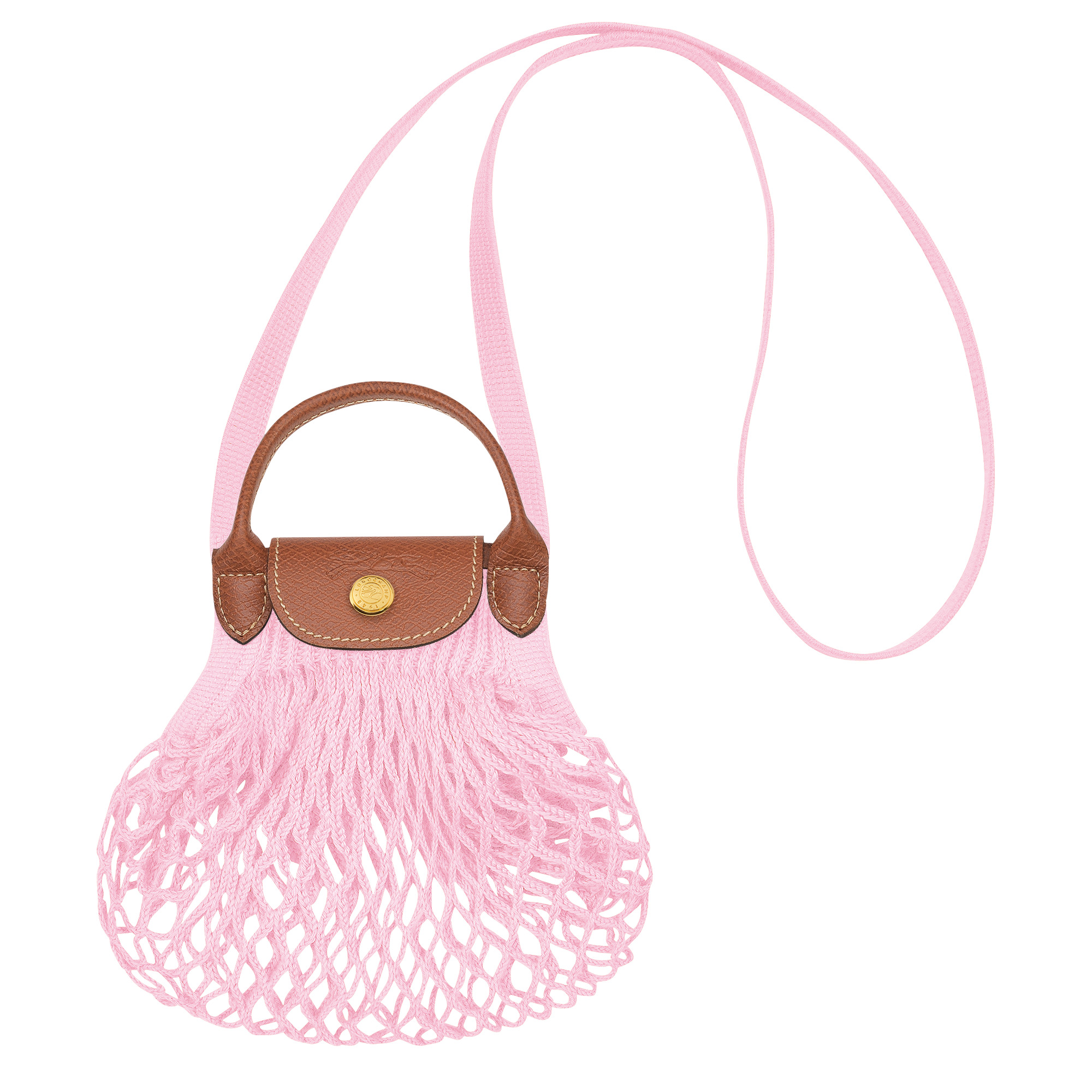 Longchamp Le Pliage Filet XS Mesh bag Pink - Canvas