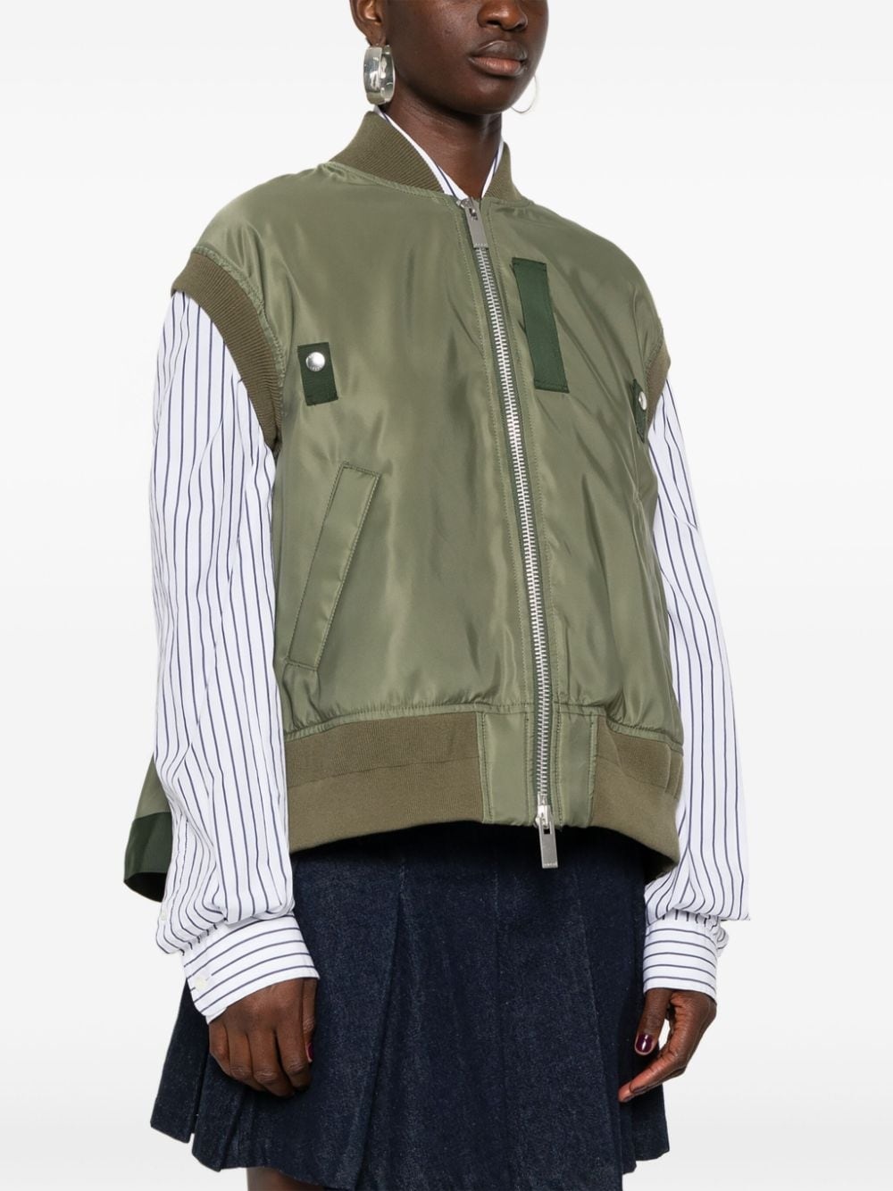 box-pleat detail vest - 3