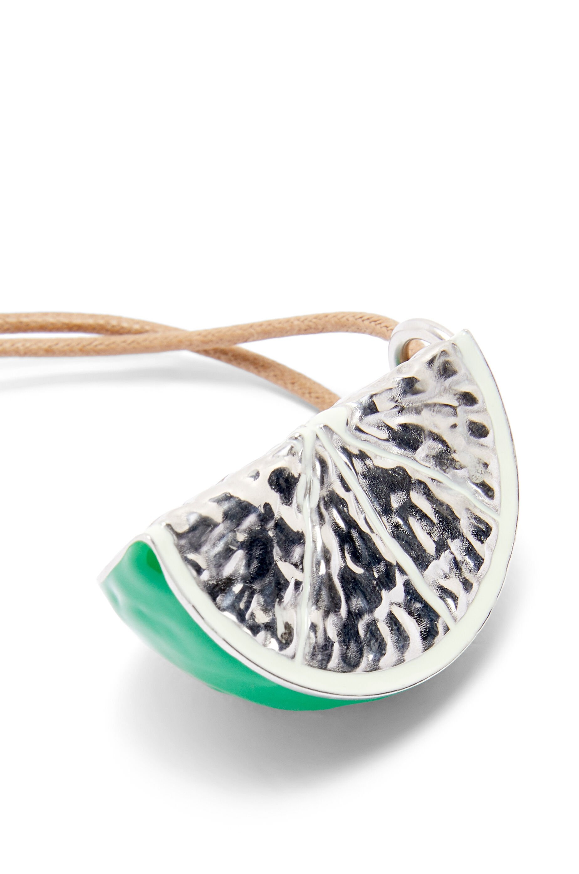 Lime necklace in sterling silver and enamel - 3